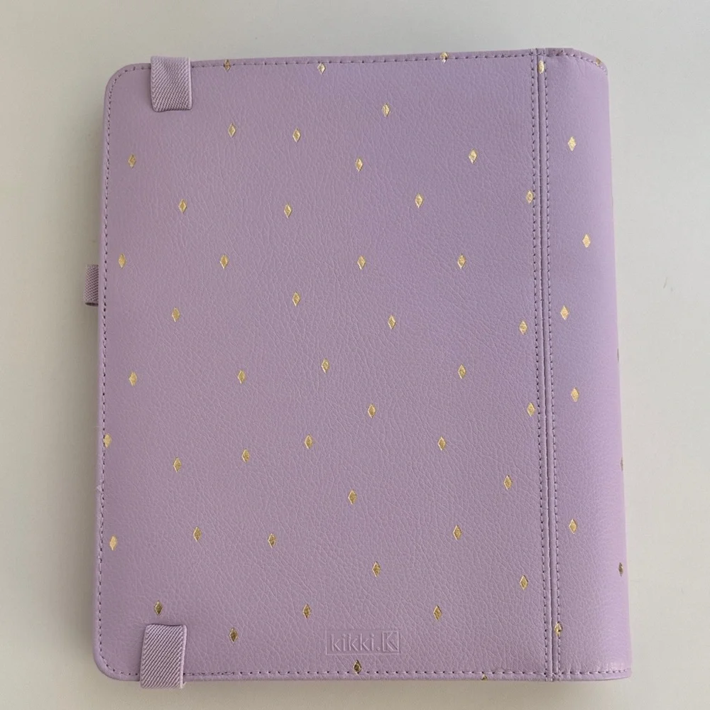 kikki.K Lavender Tablet/Planner Cover with Gold Diamond Accents - Picture 3 of 15